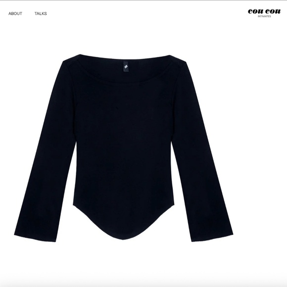 *new with tags* cou cou intimates rina top - black, size XS - Picture 3 of 3